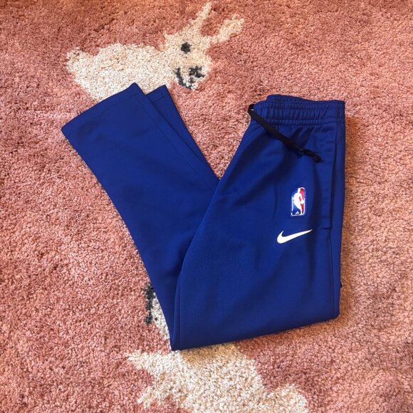 Team Issued Blue Nike Philadelphia 76ers NBA Break Away Pants Kid's Sz Small S - Picture 2 of 7